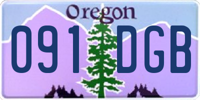 OR license plate 091DGB
