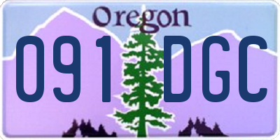 OR license plate 091DGC