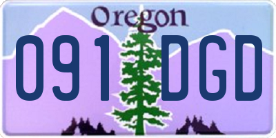 OR license plate 091DGD