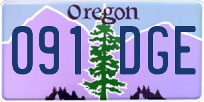 OR license plate 091DGE