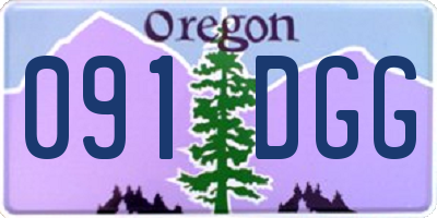 OR license plate 091DGG