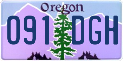 OR license plate 091DGH