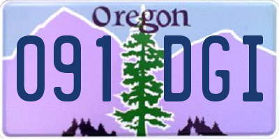 OR license plate 091DGI