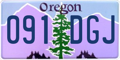 OR license plate 091DGJ