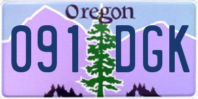 OR license plate 091DGK