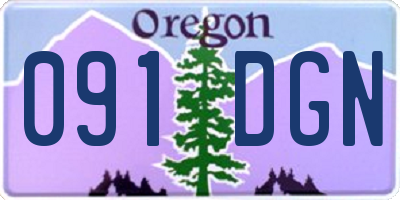 OR license plate 091DGN