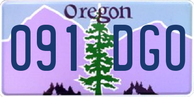 OR license plate 091DGO