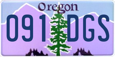 OR license plate 091DGS