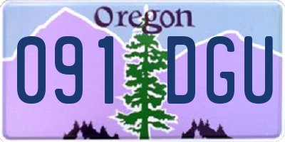 OR license plate 091DGU