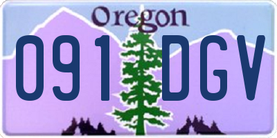 OR license plate 091DGV