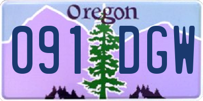 OR license plate 091DGW