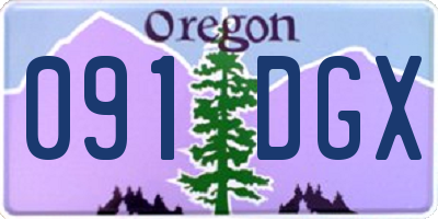 OR license plate 091DGX