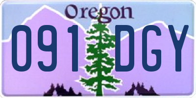 OR license plate 091DGY