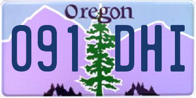 OR license plate 091DHI