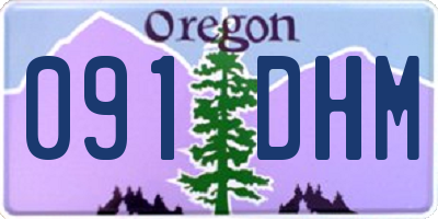 OR license plate 091DHM