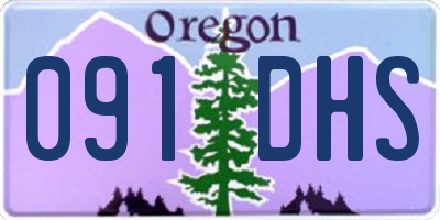 OR license plate 091DHS