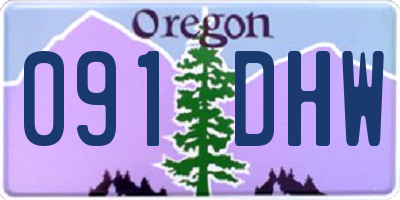 OR license plate 091DHW