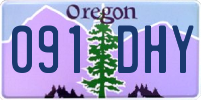 OR license plate 091DHY