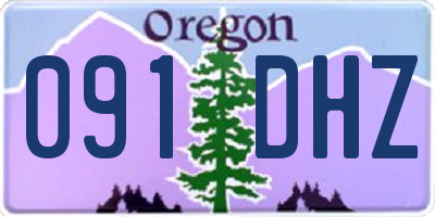 OR license plate 091DHZ