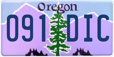 OR license plate 091DIC