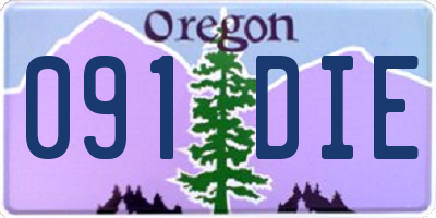 OR license plate 091DIE
