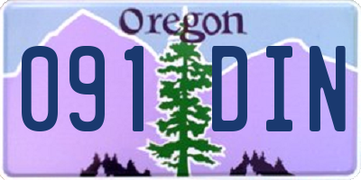 OR license plate 091DIN