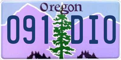OR license plate 091DIO