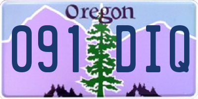 OR license plate 091DIQ
