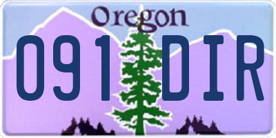 OR license plate 091DIR