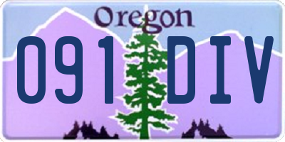 OR license plate 091DIV