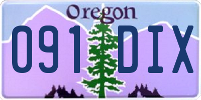 OR license plate 091DIX