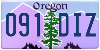 OR license plate 091DIZ