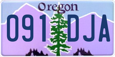 OR license plate 091DJA