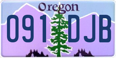 OR license plate 091DJB