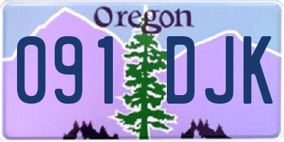OR license plate 091DJK