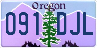 OR license plate 091DJL