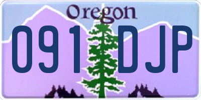 OR license plate 091DJP