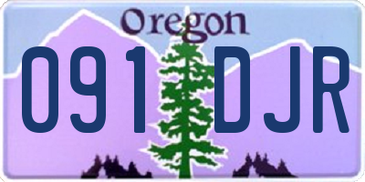 OR license plate 091DJR
