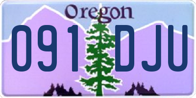 OR license plate 091DJU