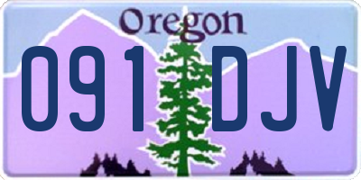 OR license plate 091DJV
