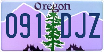 OR license plate 091DJZ