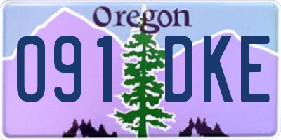 OR license plate 091DKE