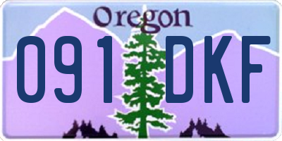 OR license plate 091DKF