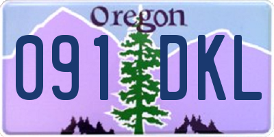 OR license plate 091DKL