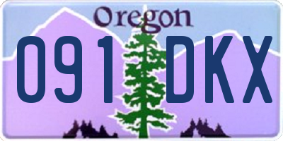 OR license plate 091DKX