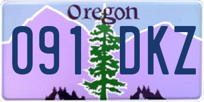OR license plate 091DKZ
