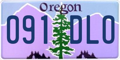 OR license plate 091DLO