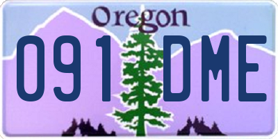 OR license plate 091DME