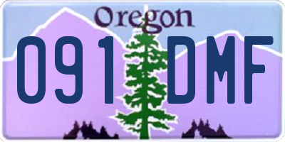 OR license plate 091DMF