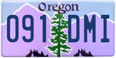 OR license plate 091DMI